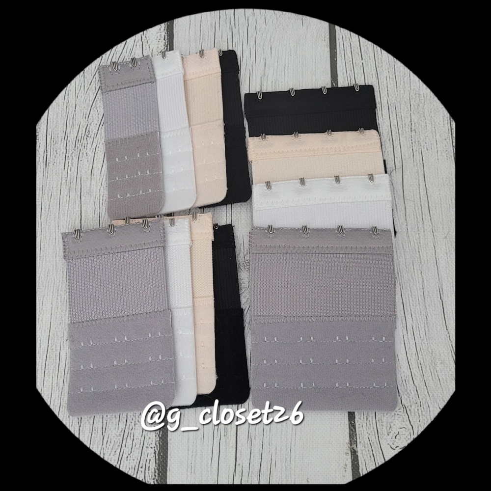 12 Pieces Women's Bra Extenders ~ 2 Hooks / 3 Hooks /4 Hsooks
